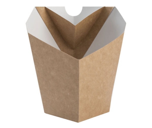 Duże ekologiczne opakowanie na frytki