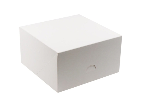 Białe opakowanie na tort 220x220x120mm