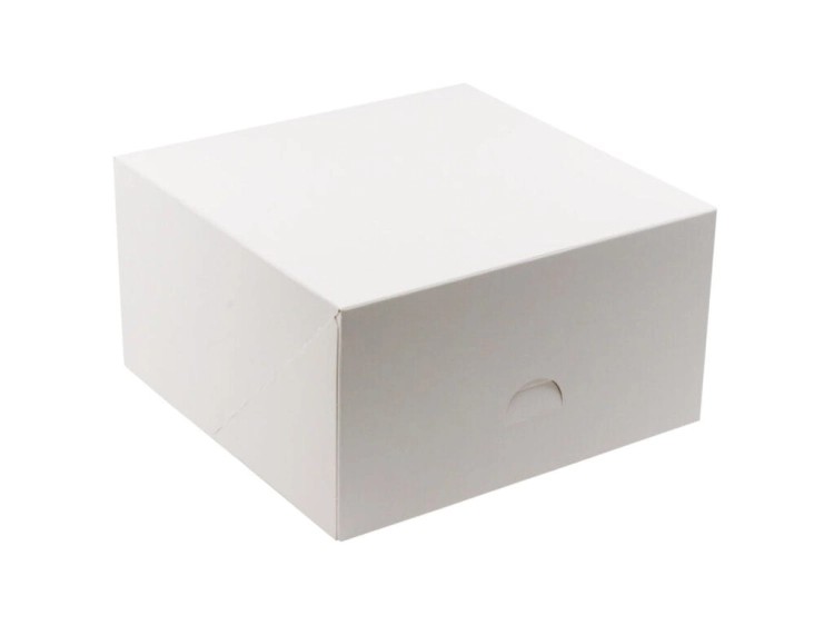 Białe opakowanie na tort 220x220x120mm