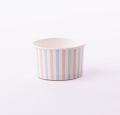 papierowy kubek do lodow z nadrukiem kolorowe w pasy.jpg