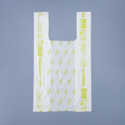 Zrywki typu T-shirt z nadrukiem biodegradowalne i kompostowalne na rolce 24 × 42 cm, 15 µm – 200 szt. z nadrukiem